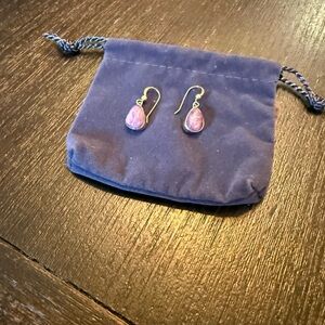 Purple Charoite silver earrings.